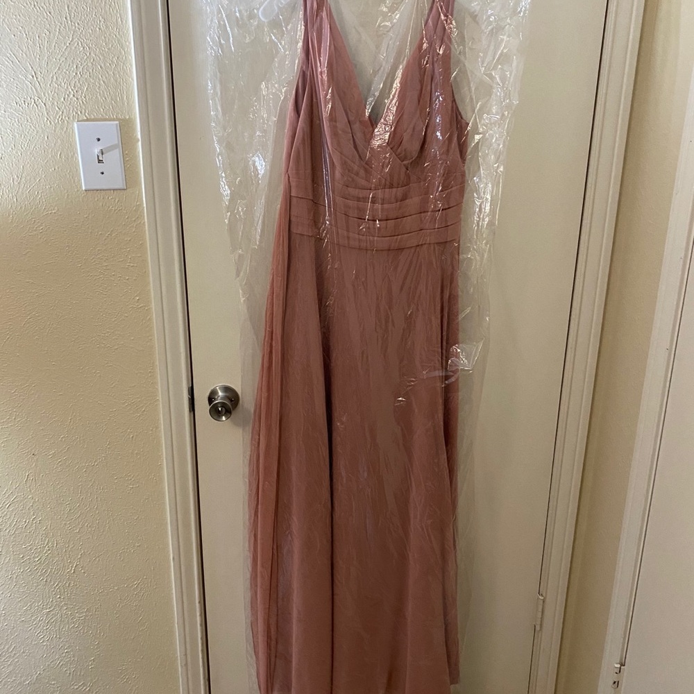 NWT David’s Bridal Bridesmaid dress desert coral